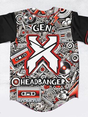 Excision Gen X Headbanger Baseball Jersey